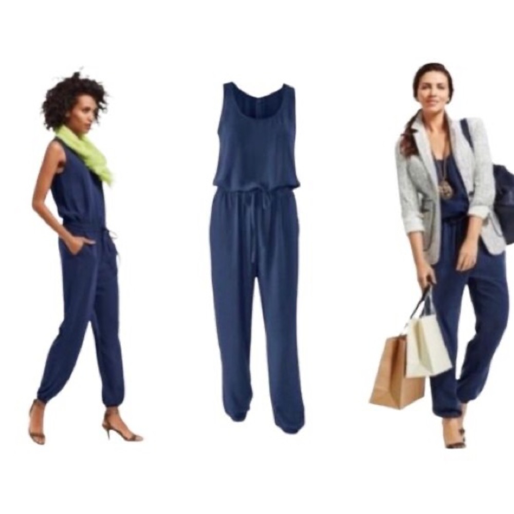 CAbi Small Navy Jumpsuit